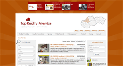Desktop Screenshot of byty.reality-prievidza.eu